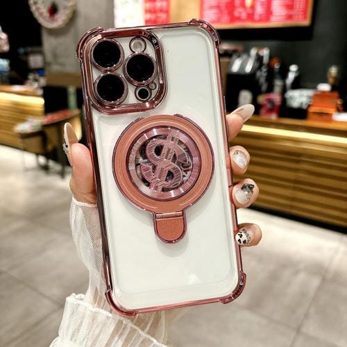 Funda para Teléfono iPhone 14 Pro con Soporte Magsafe y Película para Lente (Rosa)