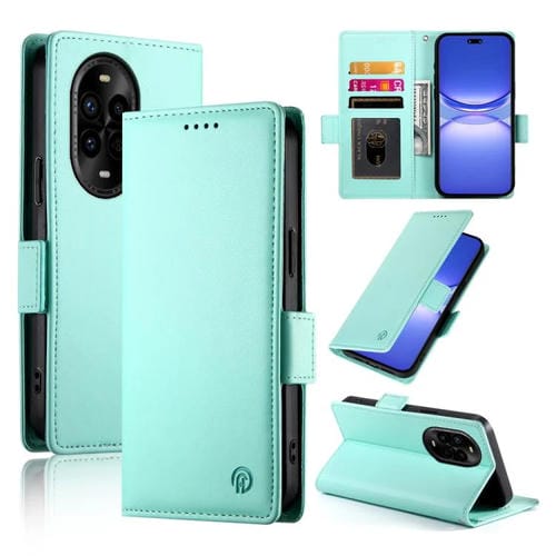 Funda de Cuero Esmerilado con Hebilla Magnética para Huawei Nova 13 Pro (Verde Menta)