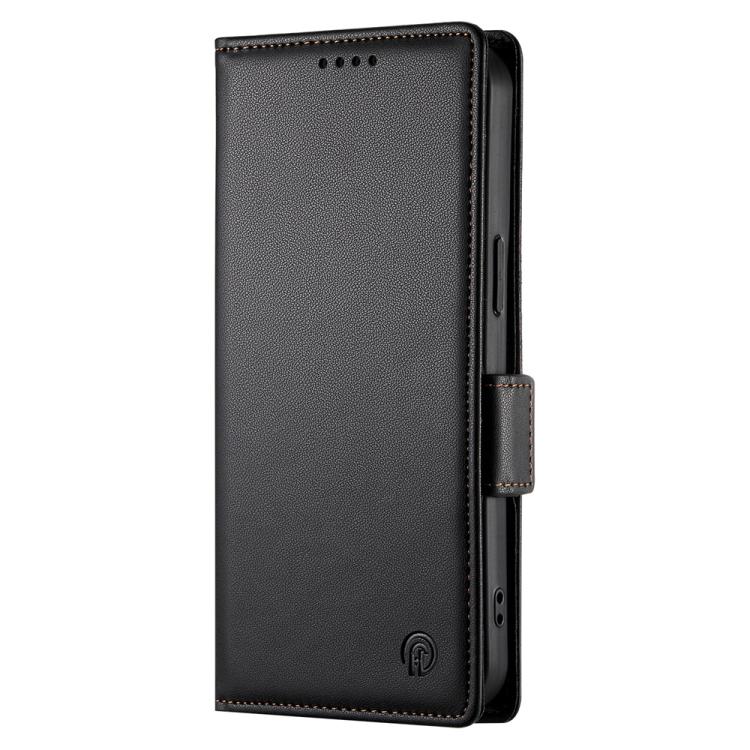 Funda de cuero esmerilado con hebilla lateral magnética para Huawei Nova 14 (negro)