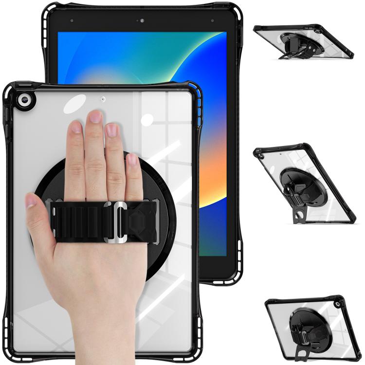 Funda híbrida TPU con soporte giratorio para iPad 10.2 (2021/2020/2019) (Negra)