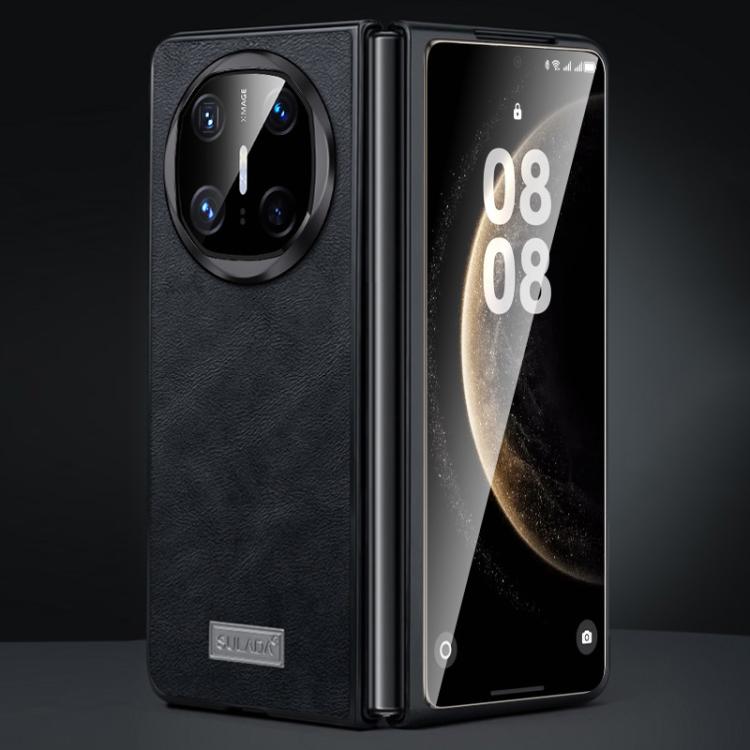 Funda Híbrida de Cuero y TPU para Huawei Mate X6 Sulada a Prueba de Golpes (Negro)