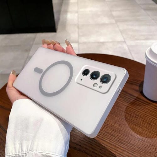 Funda para Teléfono OnePlus 9Rt 5G Protección Frío Hielo Orificio Fino Magsafe (Gris Titanio)