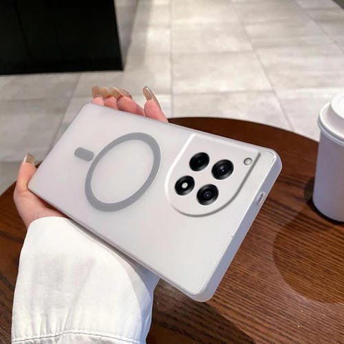 Funda para Teléfono OnePlus Ace 3 Protección Frío Hielo Orificios Finos Magsafe (Gris Titanio)