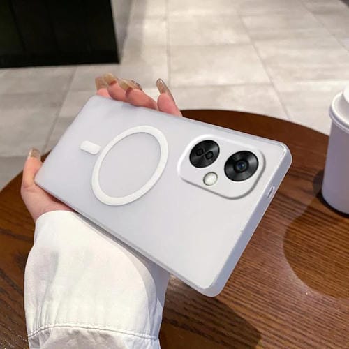 Funda para Teléfono OnePlus Nord CE 3 Lite Protección Frío Hielo Orificios Magsafe (Blanca)