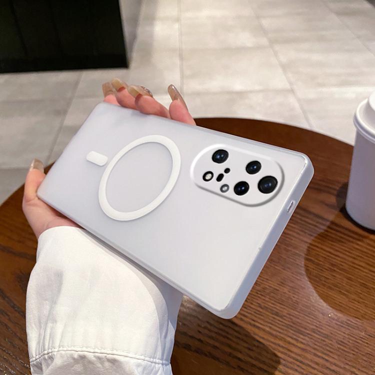 Funda para Teléfono Huawei P50 Pro con Orificio Fino y Protección Magsafe (Blanca)