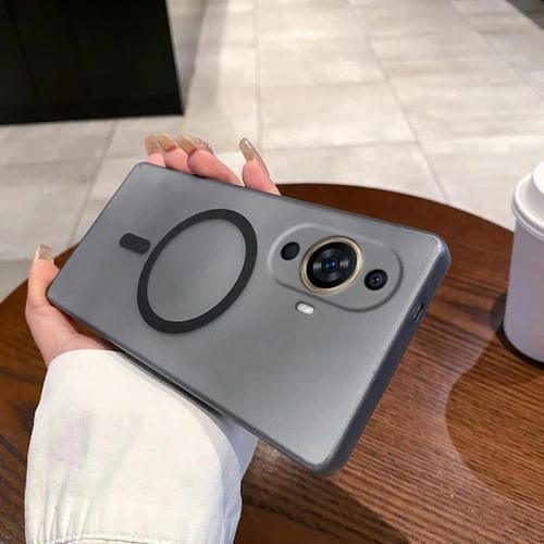 Funda para Teléfono Huawei Nova 11 con Orificio Fino y Protección Contra Hielo y Niebla (Transparente, Negra)