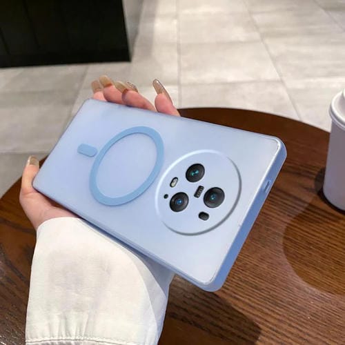 Funda para Teléfono Honor Magic5 Pro con Protección Frío Hielo Magsafe (Azul Transparente)