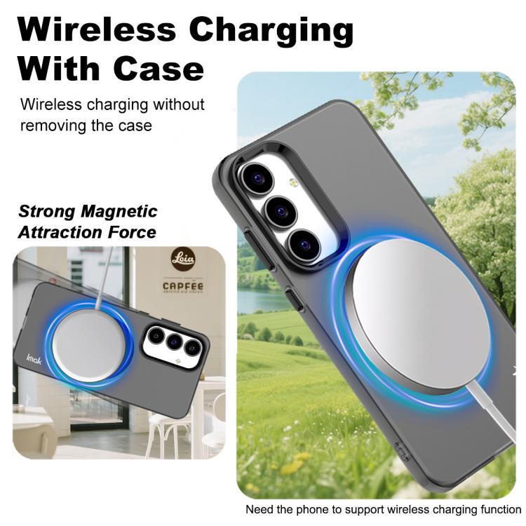 Funda IMAK Candy Series a prueba de golpes MagSafe para Samsung Galaxy S25 FE 5G (negra)