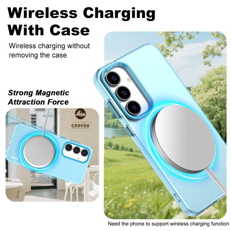 Funda IMAK Candy Series MagSafe a prueba de golpes para Samsung Galaxy S25 FE 5G (azul)
