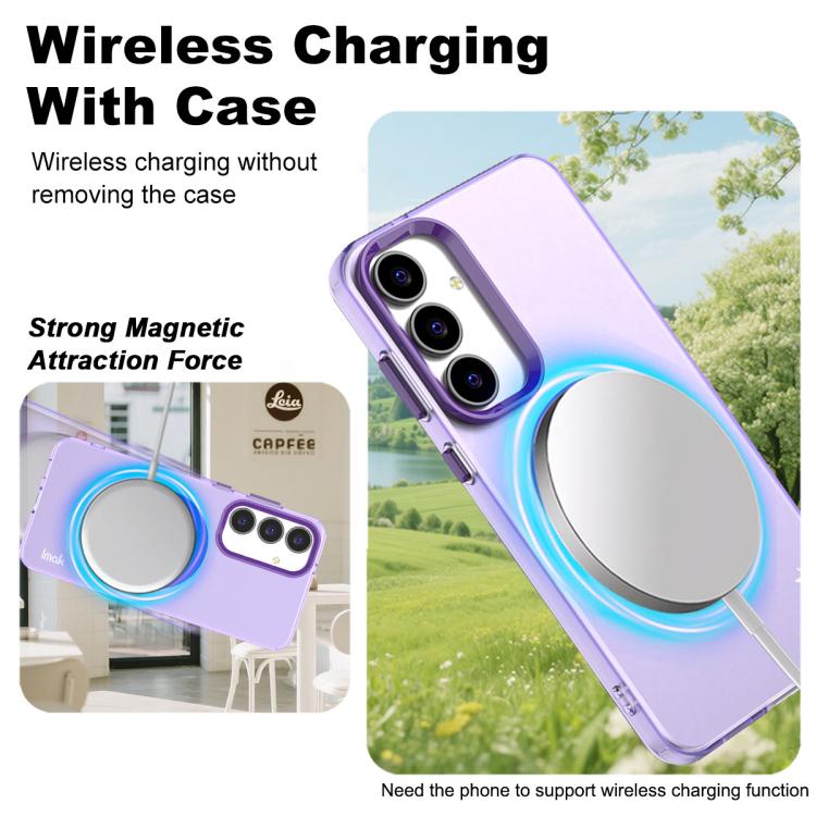 Funda IMAK Candy Series a prueba de golpes MagSafe para Samsung Galaxy S25 FE 5G (morada)