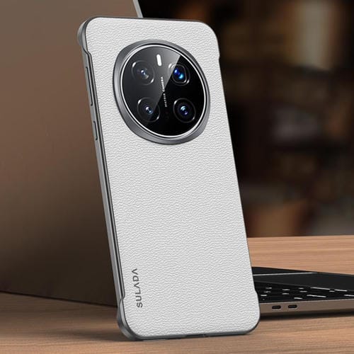 Funda Híbrida Cuero de Vaca para Honor Magic7 Pro Sulada sin Marco (Blanco)