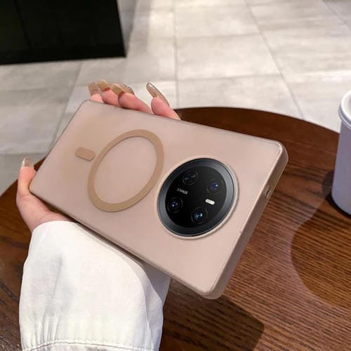 Funda para Teléfono Huawei Mate 70 Ice Fog Magsafe para PC (Dorada)