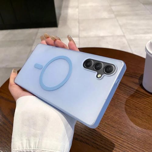 Funda para Teléfono Samsung Galaxy A34 5G Ice Fog Magsafe para PC (Azul Transparente)