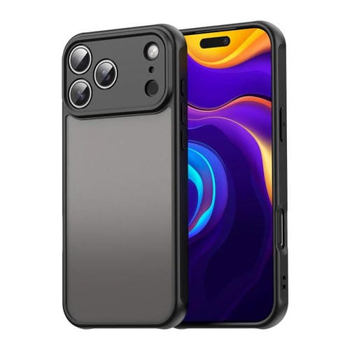 Funda híbrida de TPU y PC esmerilada Fan Dun Series para iPhone 17 Pro Max (negra)
