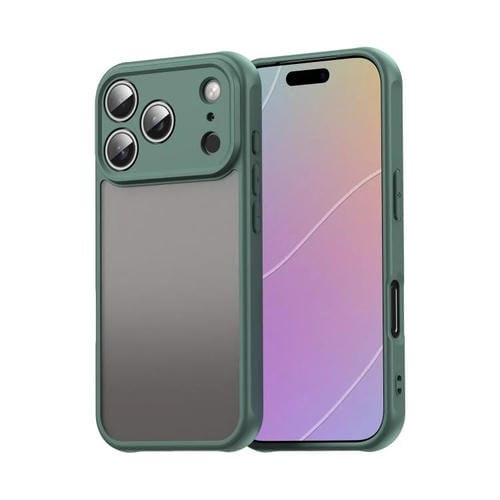 Funda híbrida de TPU y PC esmerilada Fan Dun Series para iPhone 17 Pro (verde)
