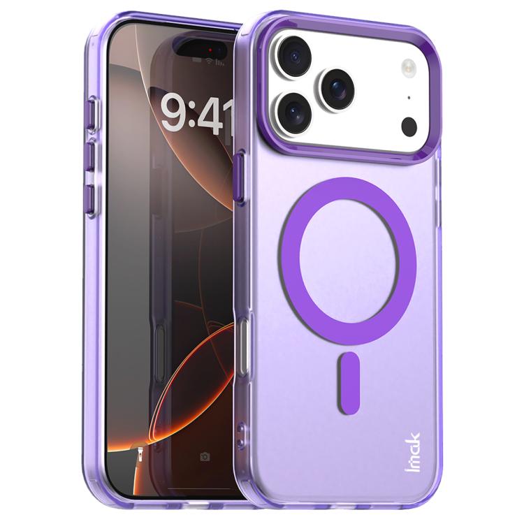 Funda IMAK Candy Series MagSafe a prueba de golpes para iPhone 17 Pro Max (morada)