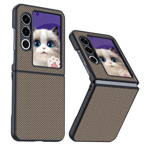 Funda Fibra de Carbono ZTE Nubia Flip2 ProtecciĂłn (Dorada)