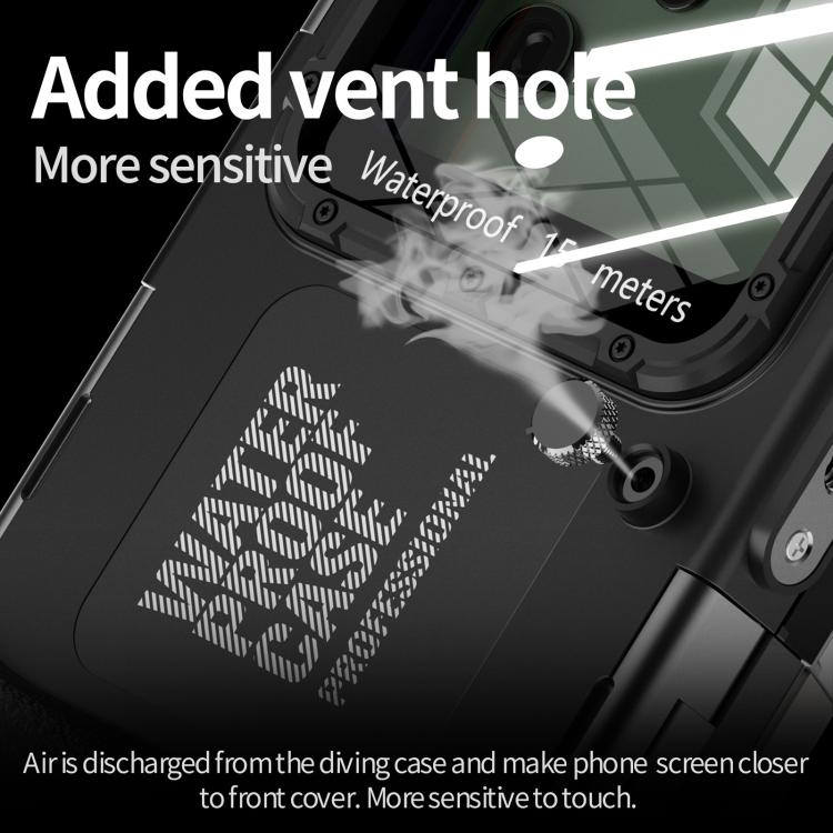 Estuche Protector de Buceo Redpepper 4.ª Generación Resistente Agua 15 m (Negro)