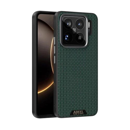 Para Xiaomi 15S Pro ABEEL Ruyi Pattern 6D Micro Relief MagSafe Funda de cuero para teléfono (verde)