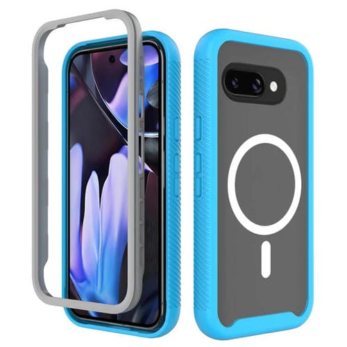 Funda TPU Transparente Magsafe para Google Pixel 9A (Azul Cielo)