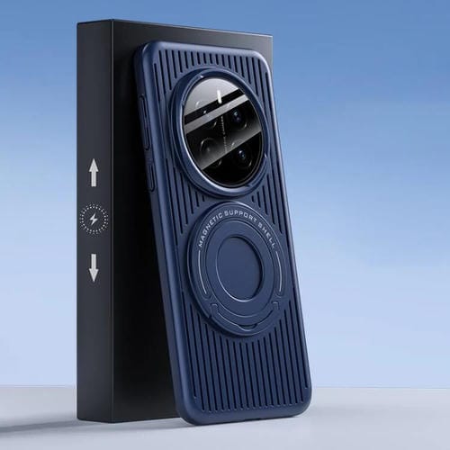 Funda para Teléfono Honor Magic7 Pro con Anillo Magnético Magsafe y Refrigeración (Azul)