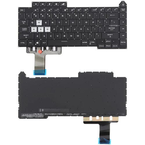 Teclado Retroiluminado Asus Rog Strix G15 G513 G513Q G513Qm G513Qy G533 (Negro) Versão EUA
