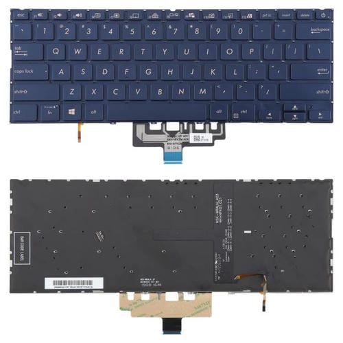 Tastiera Retroilluminata Asus Zenbook 14 UX434, UX434F, UX434FA, UX434FL, UX434FLC (Versione USA) (Blu)