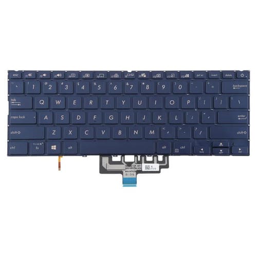 Tastiera Retroilluminata Asus Zenbook 14 UX434, UX434F, UX434FA, UX434FL, UX434FLC (Versione USA) (Blu)