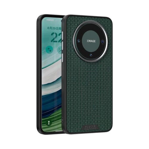 Funda de Cuero con Micro Relieve 6D Magsafe para Huawei Mate 60 Pro / 60 Pro+ (Verde)