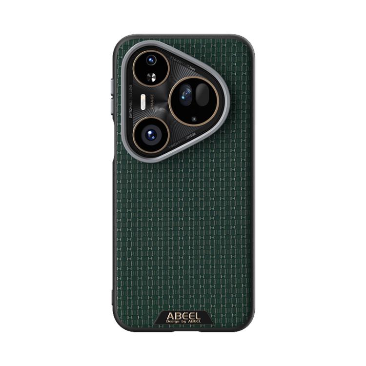 Funda de cuero con micro relieve 6D y MagSafe para Huawei Pura 80 Ultra 5G (verde)