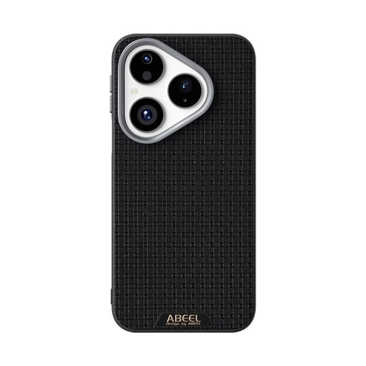 Funda de cuero con micro relieve 6D y MagSafe para Huawei Pura 80 5G (negro)
