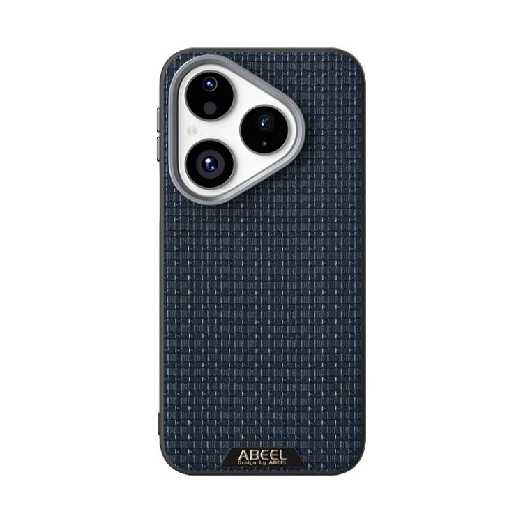 Funda de cuero con micro relieve 6D MagSafe para Huawei Pura 80 5G (azul)