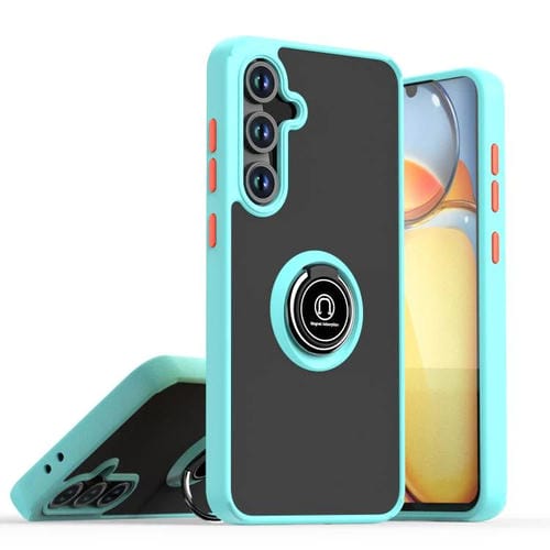 Funda de TPU + PC con anillo para Samsung Galaxy S24 FE 5G Q Shadow 1 Series (azul cielo)