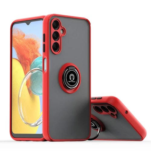 Funda de TPU + PC con anillo para Samsung Galaxy M14 5G / F14 5G Q Shadow 1 Series (Rojo)