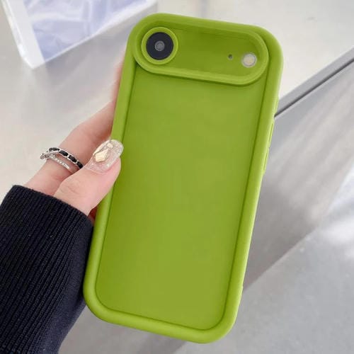 Funda de TPU con marco esmerilado y orificio preciso para iPhone 17 Air (verde fluorescente)