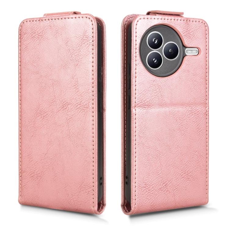 Funda magnética de cuero con tapa vertical y hebilla para Xiaomi Civi 5 Pro 5G (oro rosa)