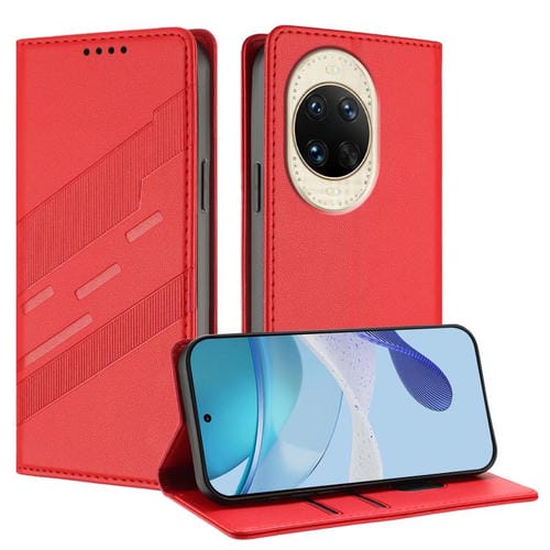 Funda de cuero retro con relieve para Huawei Nova 14 (rojo)