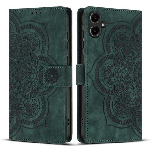 Funda de cuero retro esmerilado con relieve de mandala para Samsung Galaxy A07 4G / A06 4G (verde)