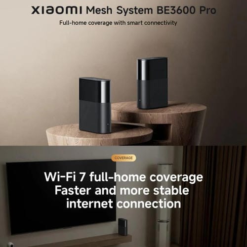 Enrutador Xiaomi Be3600 Pro para Todo El Hogar con WIFI 7, Bluetooth, Puerta de Enlace de Malla, Puerto 2.5G, Banda Dual (Gris)