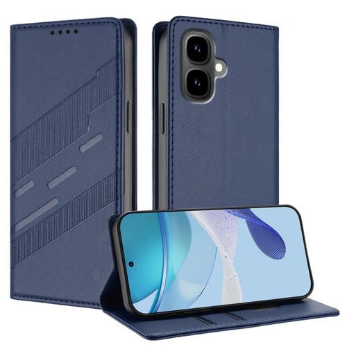 Funda de cuero retro con relieve para Infinix Smart 10 4G (azul oscuro)