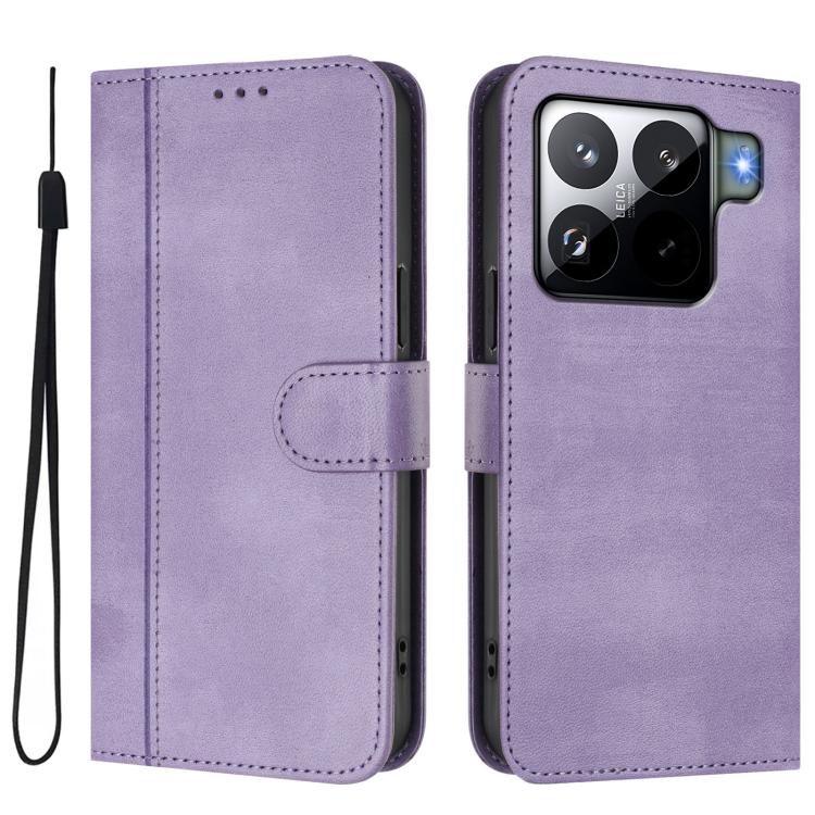 Funda de cuero retro con hebilla de empalme para Xiaomi 15S Pro 5G (morado)