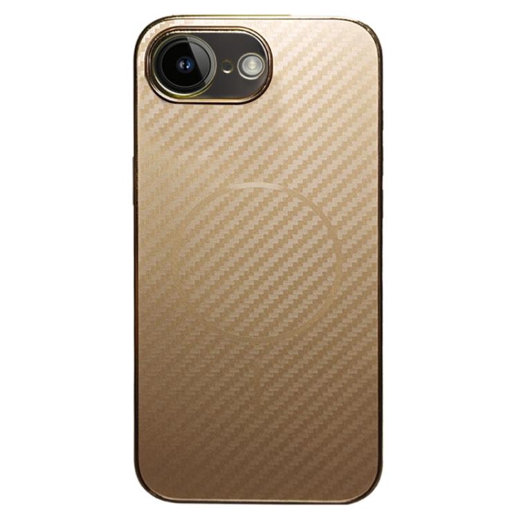 Funda de fibra de carbono con recubrimiento MagSafe para iPhone 16e (dorada)