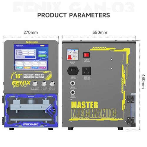 Laminiermaschine Mechanic Gan-03 Fenix 16 Zoll EU-Stecker
