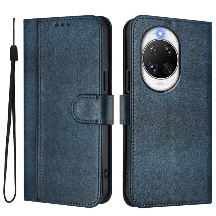 Funda de cuero retro con hebilla para Huawei Nova 14 Ultra (azul oscuro)
