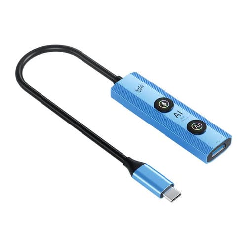 Adaptador concentrador USB-C YCE V295 5 en 1 con IA (Azul)