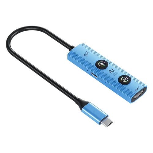 Adaptador concentrador USB-C YCE V297A 7 en 1 con IA y salida 8K (Azul)