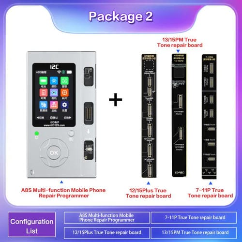 Programador Multifunción i2C A8S Host+7-15 Pro Max True Tone Board Reparación de Teléfonos