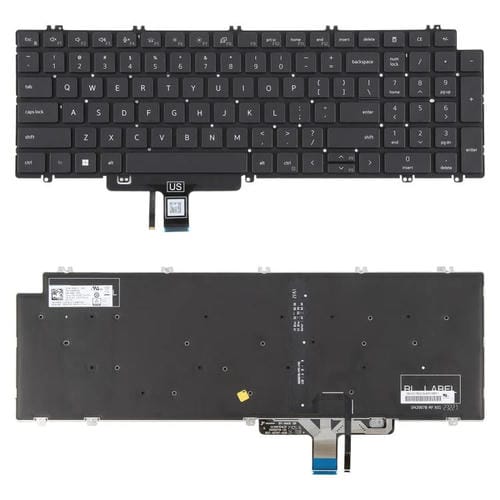 Backlit Keyboard Portable Dell Latitude 3540 5520 5521 5530 5531 5540 (USA Version) (Black)