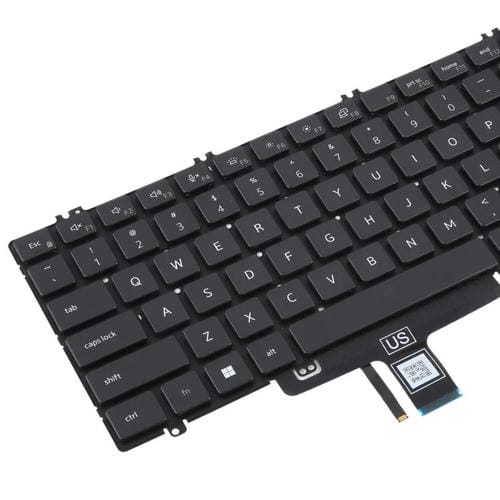 Beleuchtete Tastatur Dell Latitude 3540 5520 5521 5530 5531 5540 (USA-Version) (Schwarz)