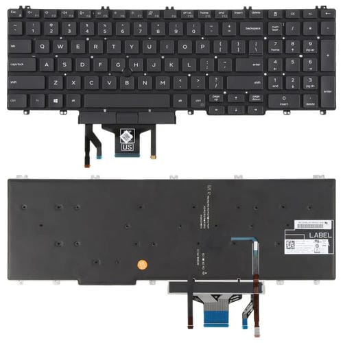 Backlit Keyboard Portable Dell Latitude 5500 5501 5511 5510 3500 3501 USA Version 0MMH7V (Black)